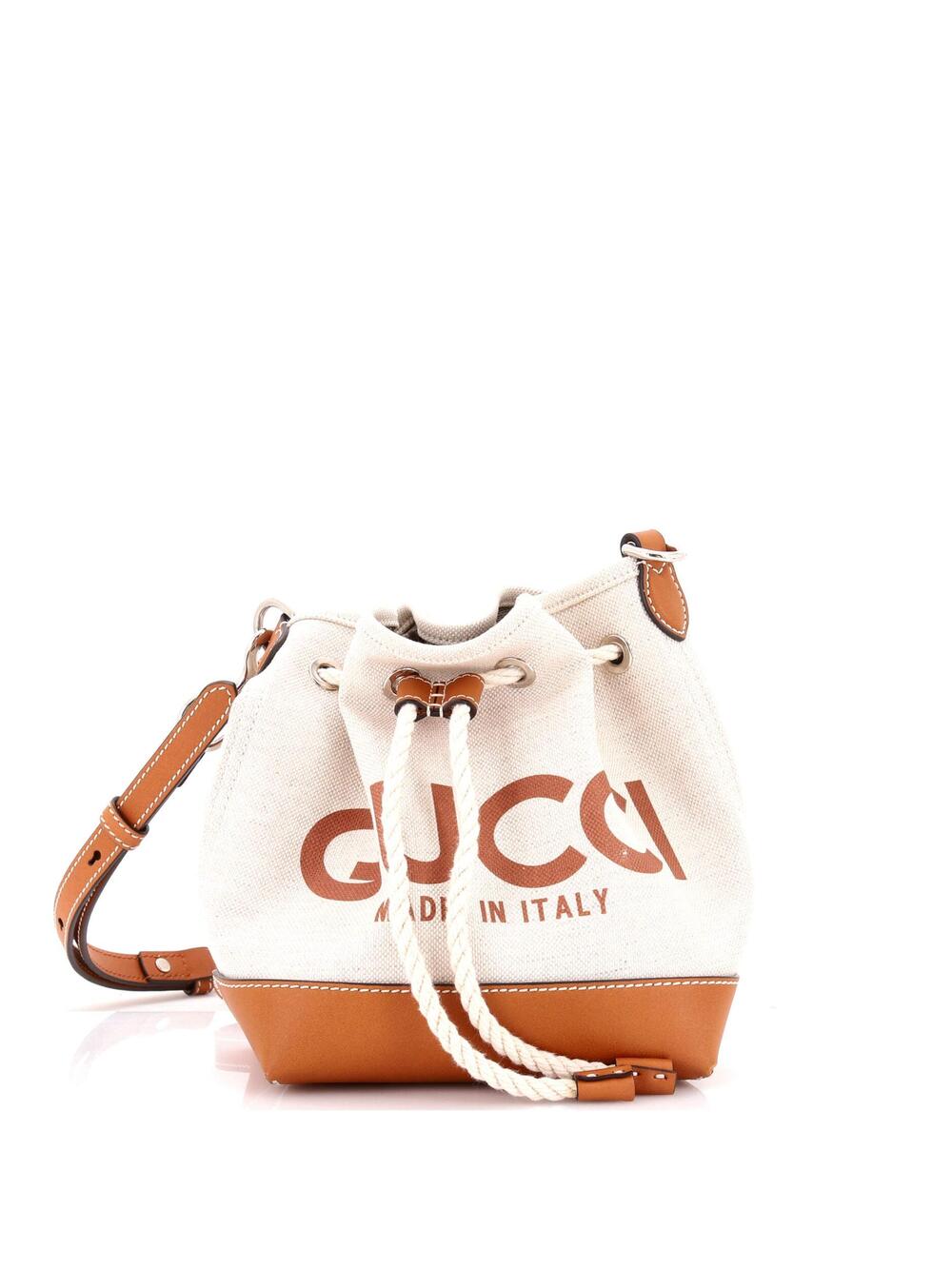 Gucci Logo Bucket Bag Printed Canvas #340287G13B